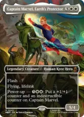 【Foil】(342)■ボーダーレス■《地球の守護者、キャプテン・マーベル/Captain Marvel, Earth's Protector》[MSH-BF] 白R