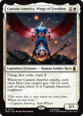 『予約シングル』(010)《自由の翼、キャプテン・アメリカ/Captain America, Wings of Freedom》[MSH] 白R