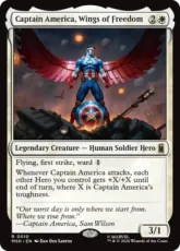 【Foil】(010)《自由の翼、キャプテン・アメリカ/Captain America, Wings of Freedom》[MSH] 白R