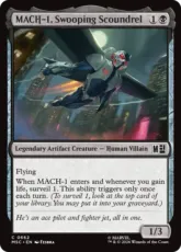 【Foil】(662)《空飛ぶ悪党、マッハ１/MACH-1, Swooping Scoundrel》[MSC] 黒C
