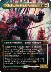 【Foil】(007)■ボーダーレス■《ブラックパンサー、ティ・チャラ/T'Challa, the Black Panther》[MSC] 金R