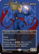 【Foil】(354)■ボーダーレス■《地球の守護者、キャプテン・マーベル/Captain Marvel, Earth's Protector》[MSH-BF] 白R