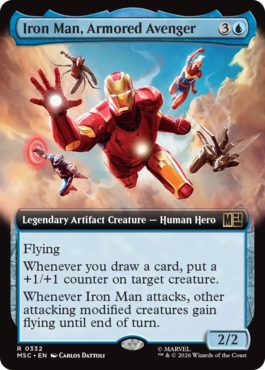 (332)■拡張アート■《鎧纏いしアベンジャーズ、アイアンマン/Iron Man, Armored Avenger》[MSC] 青R