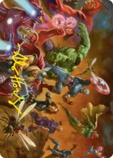 【箔押し】(001)【アート・カード】アベンジャーズ・アッセンブル！ [MSH]