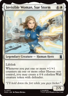 『予約シングル』(017)《インビジブル・ウーマン、スー・ストーム/Invisible Woman, Sue Storm》[MSH] 白U