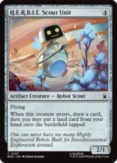 【Foil】(247)《H.E.R.B.I.E.偵察ユニット/H.E.R.B.I.E. Scout Unit》[MSH] 茶C