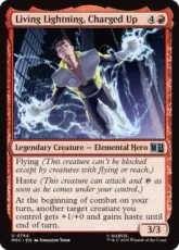 【Foil】(764)《充電完了、リビング・ライトニング/Living Lightning, Charged Up》[MSC] 赤U