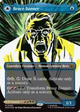 【Foil】(390)■ボーダーレス■《ブルース・バナー/Bruce Banner》/《インクレディブル・ハルク/The Incredible Hulk》[MSH-BF] 青R