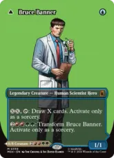 【Foil】(359)■ボーダーレス■《ブルース・バナー/Bruce Banner》/《インクレディブル・ハルク/The Incredible Hulk》[MSH-BF] 青R