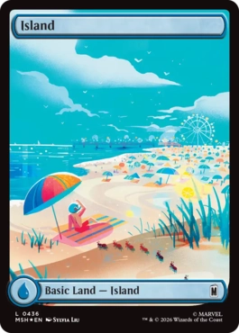 サージ・Foil】(436)□フルアート□《島/Island》[MSH] 土地 | 日本
