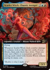 (414)■拡張アート■《魔性のアベンジャーズ、スカーレット・ウィッチ/Scarlet Witch, Chaotic Avenger》[MSC] 金R