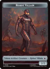 【サージ・Foil】(026/025)《ロボット・悪人+悪人トークン/Robot Villain+Villain Token》[MSH] 茶/黒