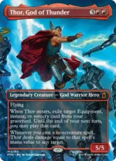 【Foil】(338)■ボーダーレス■《雷神、ソー/Thor, God of Thunder》[MSH-BF] 赤R