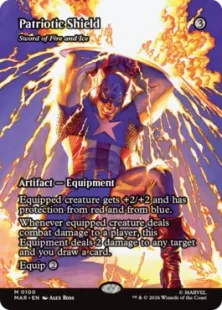 100)□Borderless□《Patriotic Shield》//《Sword of Fire and Ice
