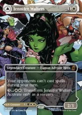 【Foil】(328)■ボーダーレス■《ジェニファー・ウォルターズ/Jennifer Walters》/《センセーショナル・シーハルク/The Sensational She-Hulk》[MSH-BF] 白R