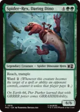 【Foil】(818)《果敢な恐竜、スパイダーレックス/Spider-Rex, Daring Dino》[MSC] 緑C