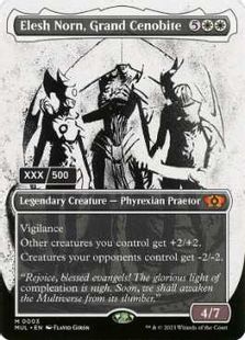 【ダブルレインボウ・Foil】(133)《大修道士、エリシュ・ノーン/Elesh Norn, Grand Cenobite》(シリアル入り)[MUL] 白R