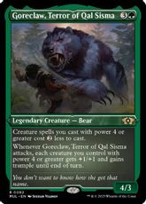【エッチング・Foil】(092)《カル・シスマの恐怖、殺し爪/Goreclaw, Terror of Qal Sisma》[MUL] 緑R