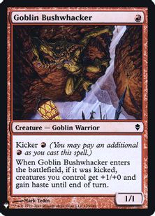 【Foil】《ゴブリンの奇襲隊/Goblin Bushwhacker》[PWシンボル付き再版] 赤C