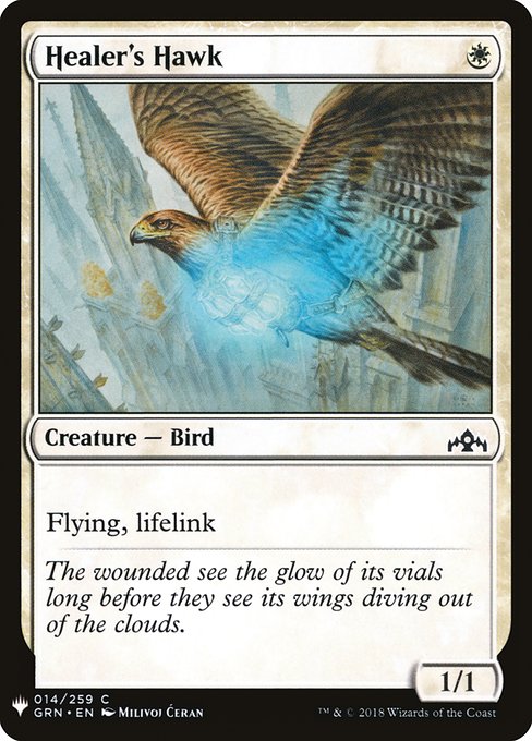 《癒し手の鷹/Healer's Hawk》[PWシンボル付き再版] 白C