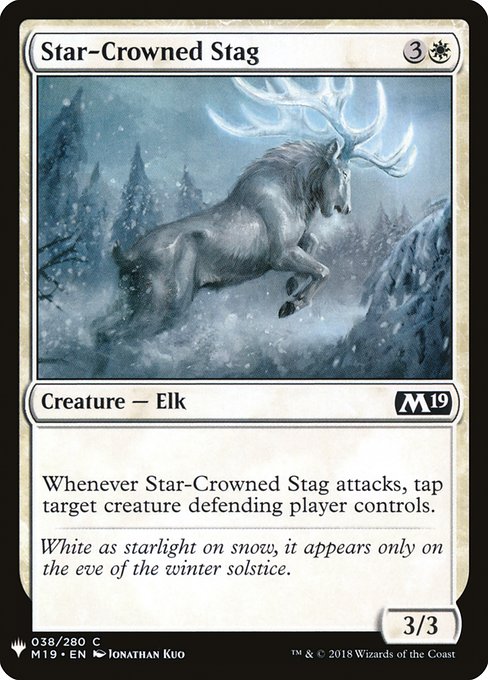 《星冠の雄鹿/Star-Crowned Stag》[PWシンボル付き再版] 白C