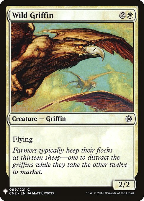 《野生のグリフィン/Wild Griffin》[PWシンボル付き再版] 白C