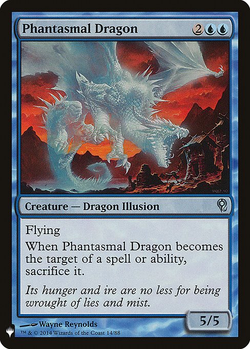 《幻影のドラゴン/Phantasmal Dragon》[PWシンボル付き再版] 青U