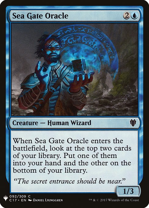 《海門の神官/Sea Gate Oracle》(C17版)[PWシンボル付き再版] 青C