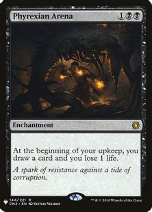 《ファイレクシアの闘技場/Phyrexian Arena》[PWシンボル付き再版] 黒R