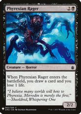 《ファイレクシアの憤怒鬼/Phyrexian Rager》[PWシンボル付き再版] 黒C