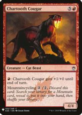 《黒焦げ牙のクーガー/Chartooth Cougar》[PWシンボル付き再版] 赤C