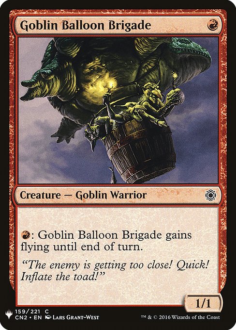 《ゴブリン気球部隊/Goblin Balloon Brigade》[PWシンボル付き再版] 赤C