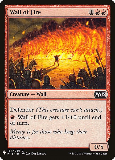 《炎の壁/Wall of Fire》[PWシンボル付き再版] 赤C