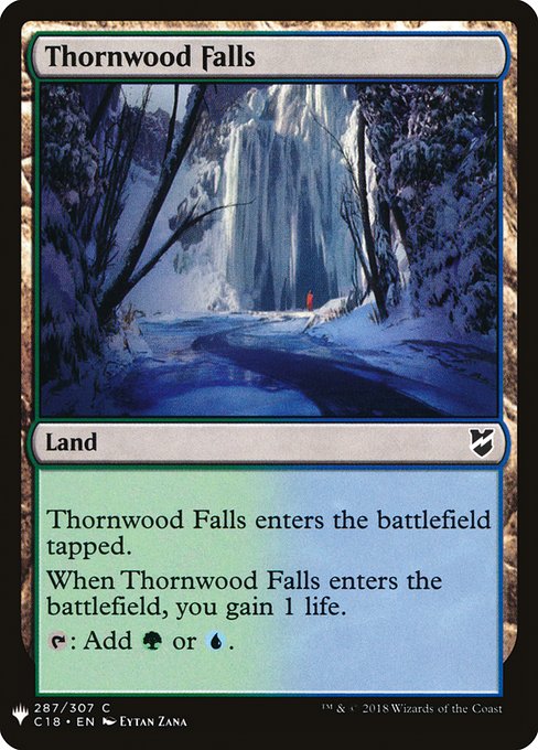 《茨森の滝/Thornwood Falls》[PWシンボル付き再版] 土地C