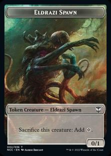 (002/007)《エルドラージ・落とし子+人間トークン/Eldrazi Spawn+Human Token》[NCC] 無/白