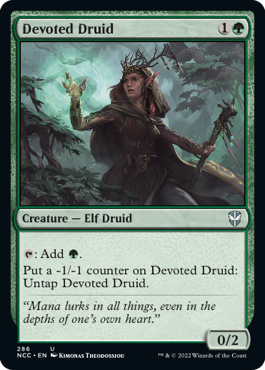 (286)《献身のドルイド/Devoted Druid》[NCC] 緑U