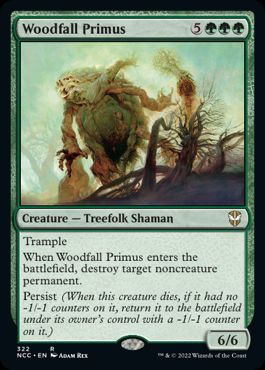 《森滅ぼしの最長老/Woodfall Primus》[NCC] 緑R