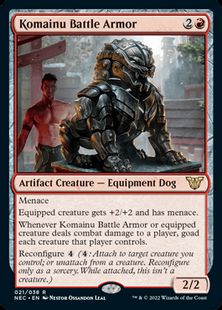 (021)《狛犬の戦鎧/Komainu Battle Armor》[NEC] 赤R