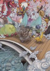 【箔押し】【アート・カード】冥途灯りの行進(048)[NEO]