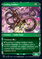 【Foil】(346)■ショーケース■《とぐろ巻きの忍び寄り/Coiling Stalker》[NEO-BF] 緑C