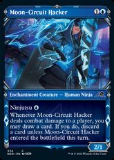 【Foil】(334)■ショーケース■《月回路のハッカー/Moon-Circuit Hacker》[NEO-BF] 青C
