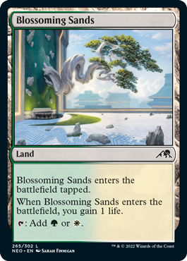 【Foil】(265)《花咲く砂地/Blossoming Sands》[NEO] 土地C