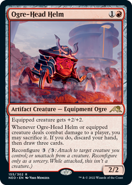 【Foil】(155)《大峨頭の兜/Ogre-Head Helm》[NEO] 赤R