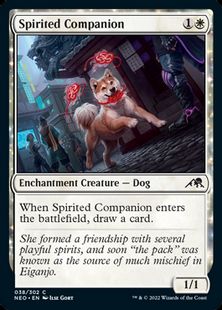 【Foil】(038)《神憑く相棒/Spirited Companion》[NEO] 白C