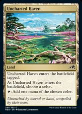 【Foil】(281)《未知なる安息地/Uncharted Haven》[NEO] 土地C