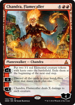 【Foil】《炎呼び、チャンドラ/Chandra, Flamecaller》[OGW] 赤R