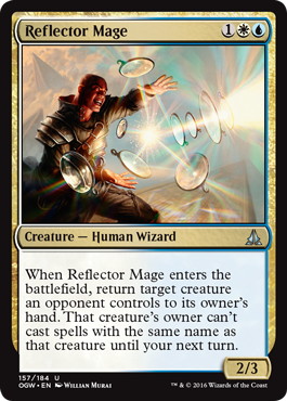 【Foil】《反射魔道士/Reflector Mage》[OGW] 金U