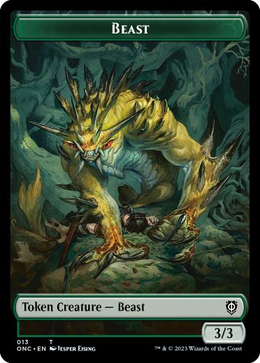 《ビーストトークン/毒カウンター/Beast token/Poison Counter(013/014)》[ONC] 緑