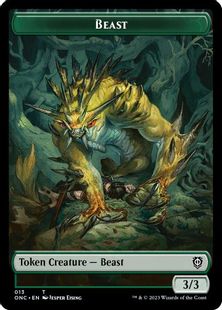 (013/014)《ビーストトークン+毒カウンター/Beast Token+Poison Counter》[ONC] 緑/特殊