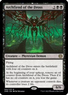 【Foil】■プレリリース■《ドロスの魔神/Archfiend of the Dross》[ONE-PRE] 黒R